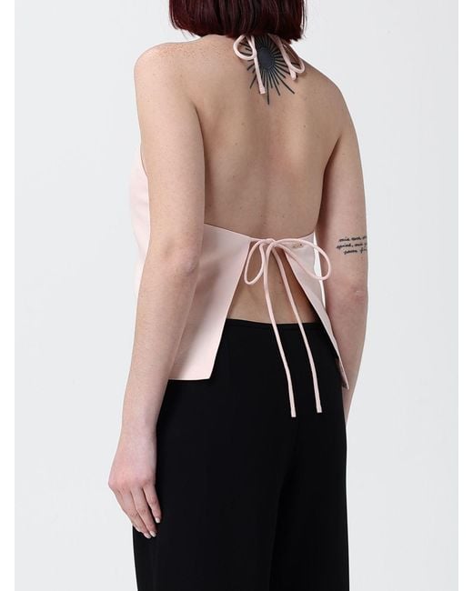 Twinset Pink Linen Blend Vest