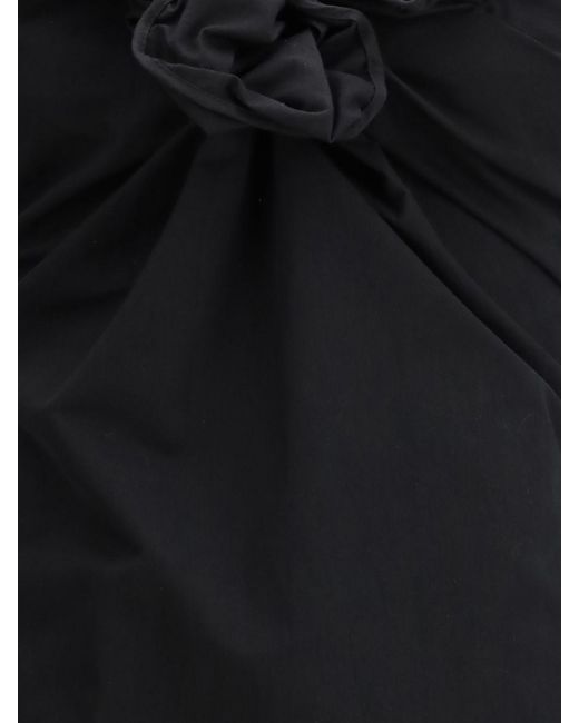 Magda Butrym Black Cotton Blend Mini Dress