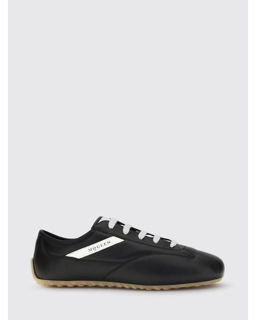 McQueen White Boxe Leather Sneakers for men