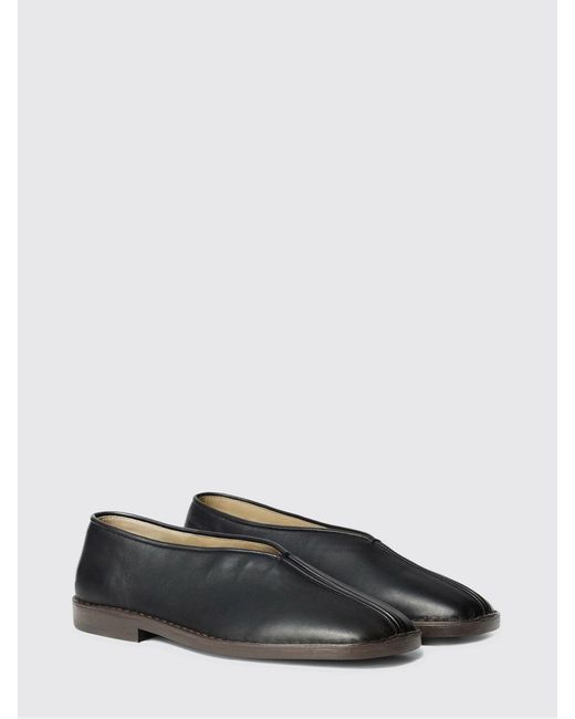 Lemaire White Leather Ballerina Flats