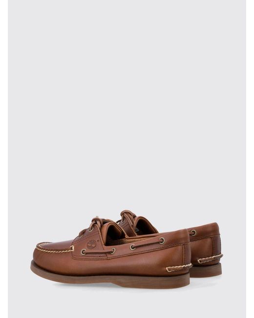 Timberland Brown Classic 2-Eye Leather Boat Shoes for men