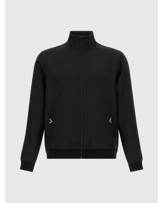 Valentino Garavani Blue Slim Fit Technical Fabric Zip-Up Sweatshirt for men