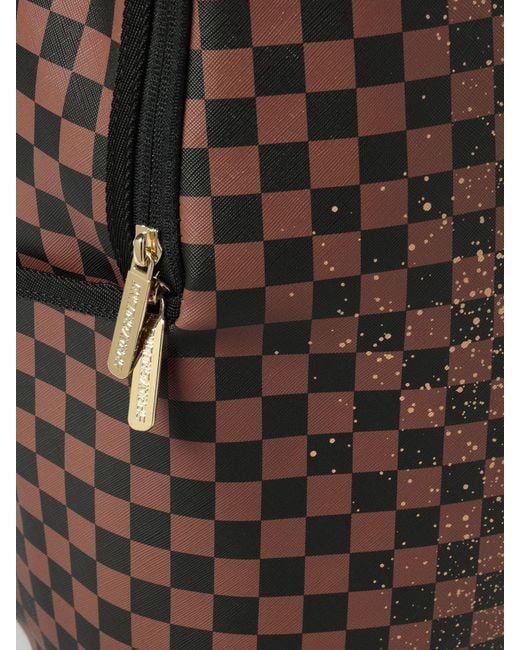 Sprayground Multicolor Henny Spritz Checkered Saffiano Coated Cotton Backpack for men