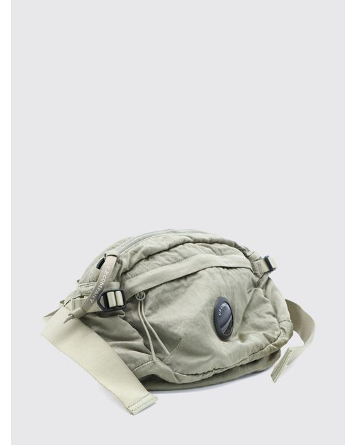 C P Company Gray Nylon Utility Belt Bag With Adjustable Strap And Zip Pockets for men