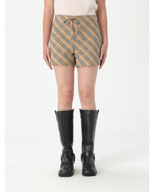 Burberry Natural Check Print Drawstring Shorts