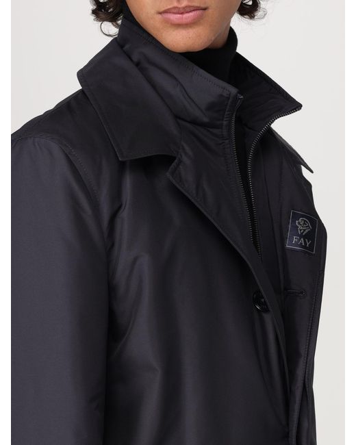 Fay Blue Nylon Parka for men