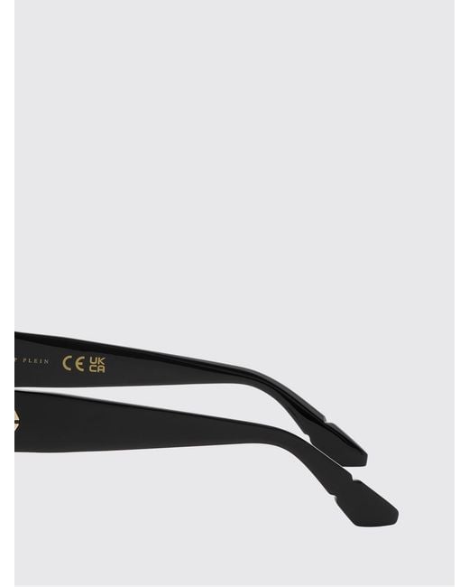 Philipp Plein Gray Acetate Shield Sunglasses With Hexagon Logo for men