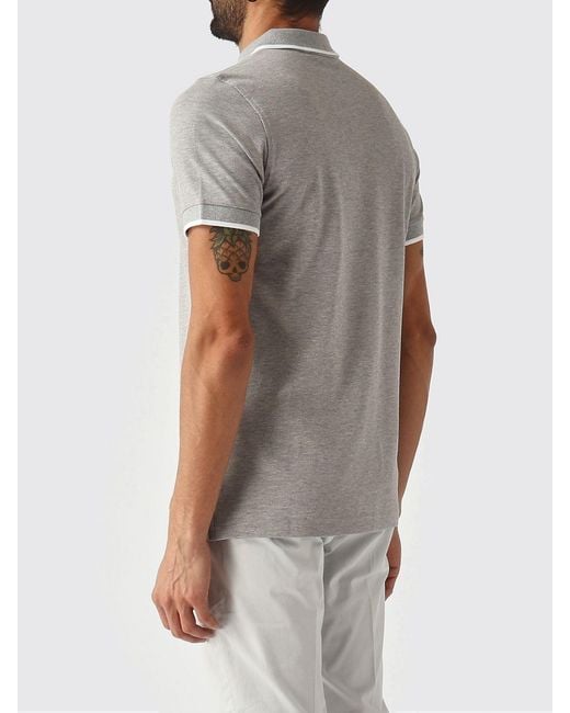 Fay Gray Basic Cotton Polo Shirt for men