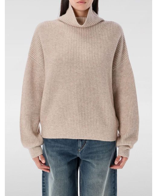 Isabel Marant Natural Merino Wool And Cashmere Turtleneck Sweater