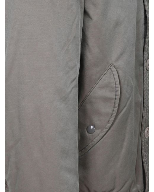 Our Legacy Gray Cotton-Nylon Blend Shirt Jacket With Drawstring Hem for men