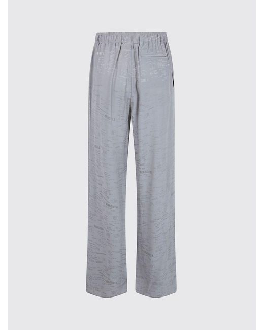 MM6 by Maison Margiela Gray Viscose Blend Wide-Leg Trousers