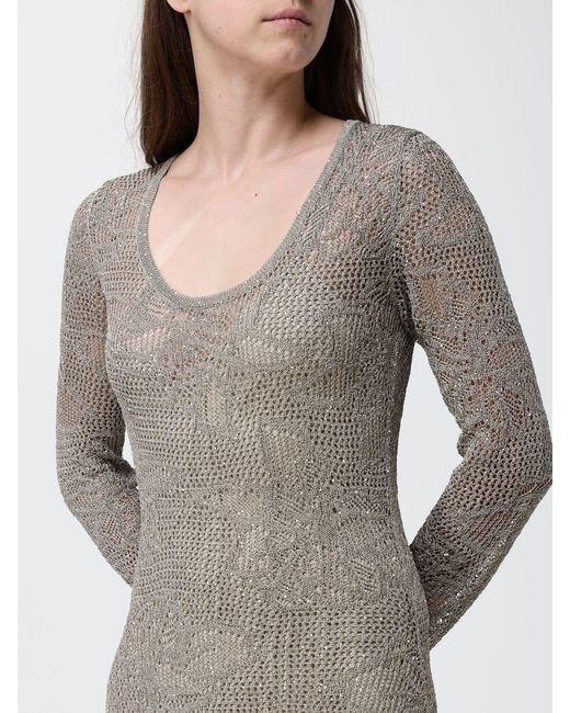 fabiana filippi sequin embellished knitted dress Wool and cotton jacket with sequins, vanilla for Women