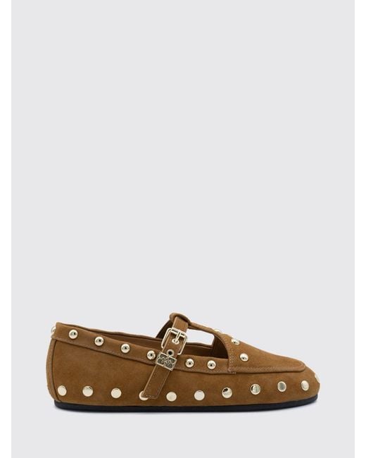 Ganni Brown Ballet Flat