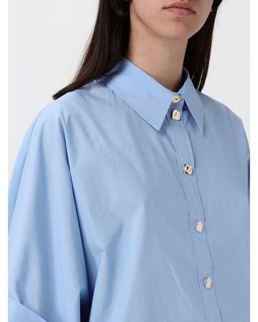 Liu Jo Blue Double-Breasted Blazer