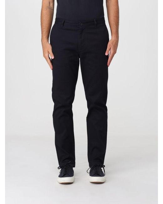 ARMANI EXCHANGE Black Slim Fit Stretch Cotton Chino Pants With American Pockets for men
