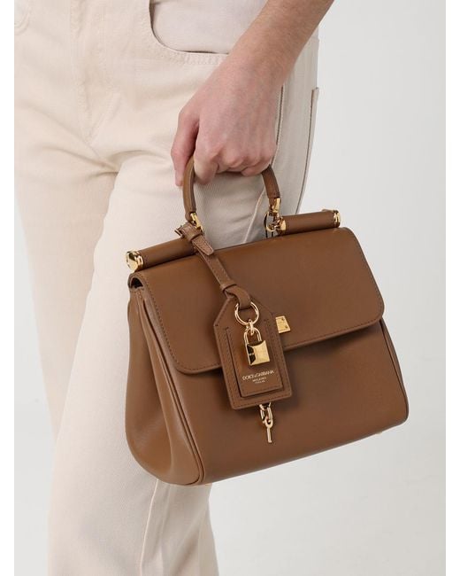 Dolce & Gabbana Brown Dolce &Amp Gabbana My Sicily Plongé Leather Bag