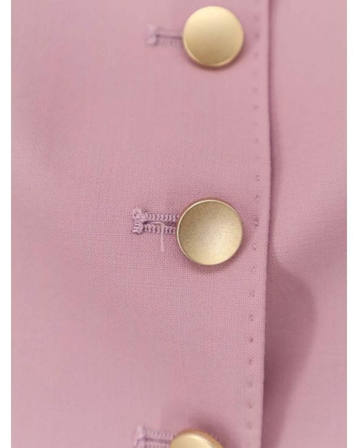 Tagliatore Pink Virgin Wool Blend Waistcoat
