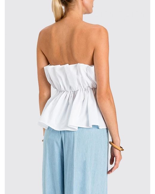 Twinset Blue Cotton Top
