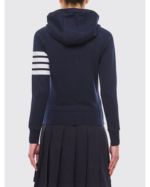 Thom Browne Blue Cotton Hoodie