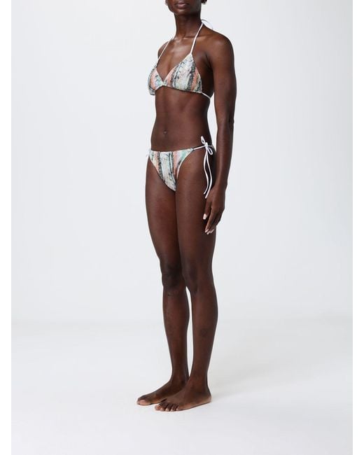 Missoni Multicolor Striped Sequin Bikini Swimsuit