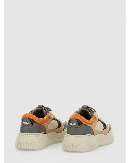 Fendi Natural Force Leather Sneakers for men