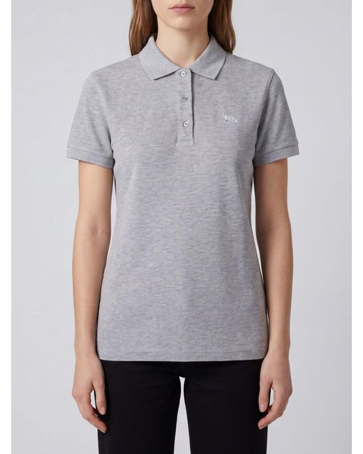 Maison Kitsuné Gray Maison KitsunÉ Basic Cotton Polo Shirt
