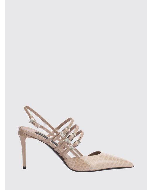 Philipp Plein White Slingback Pumps