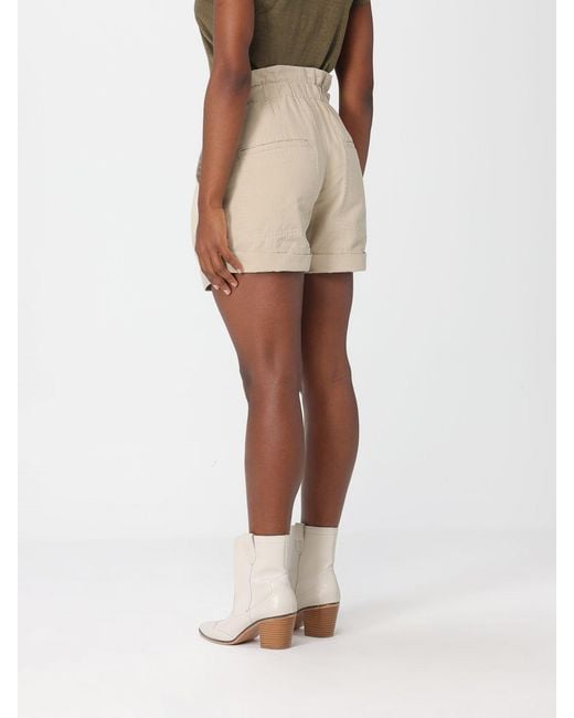 Isabel Marant Natural Nirma Cotton And Linen Shorts