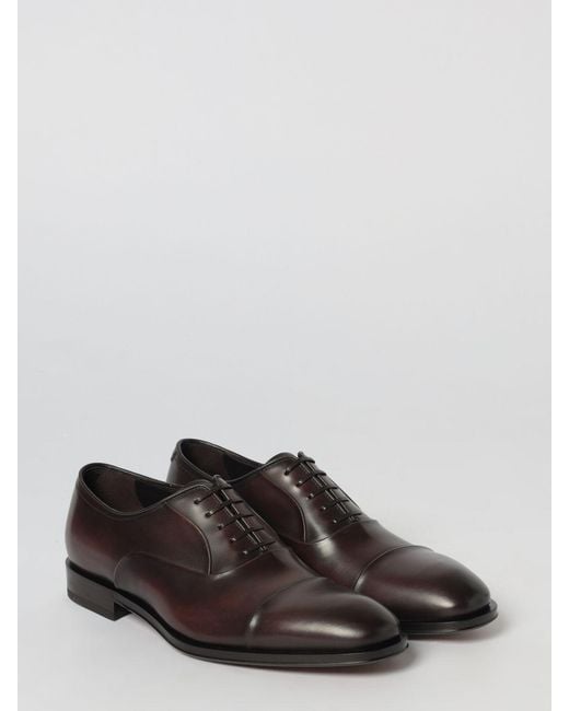 Ferragamo White Leather Oxford for men
