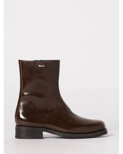 Our Legacy Brown Camion Vegetable Tanned Leather Ankle Boots for men