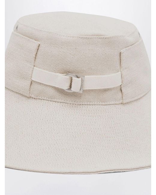 Jacquemus White Cotton Hat for men