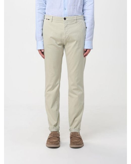 Mason's White Cotton And Wool Blend Chino Trousers for men
