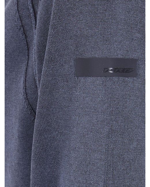 Pull À Col Rond Et Manches Longues En Pur Coton Avec Finitions Côtelées Rrd pour homme en coloris Blue