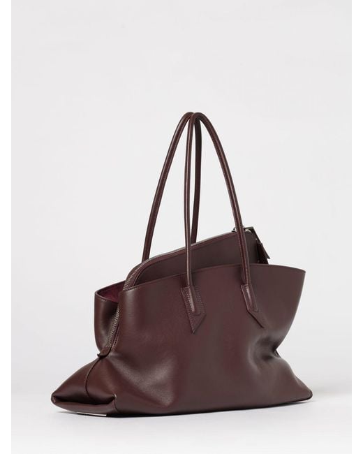 The Attico Brown La Passeggiata Medium Leather Bag