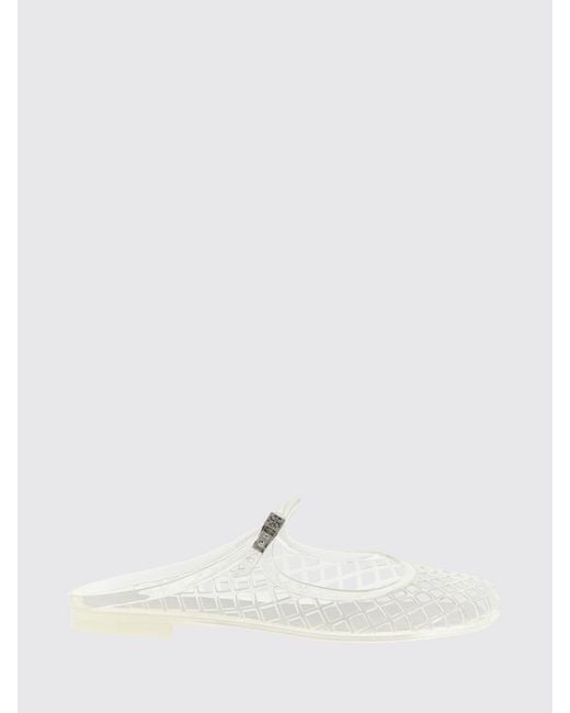 Tory Burch White Mellow Perforated Pvc Mary Jane Mules