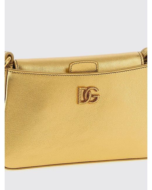Dolce & Gabbana Natural Dolce &Amp Gabbana Laminated Leather Bag