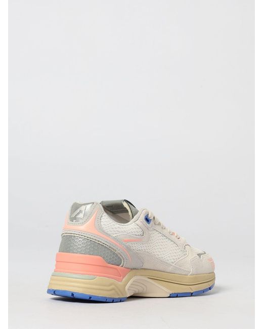 Autry White Hyperway Suede And Mesh Sneakers