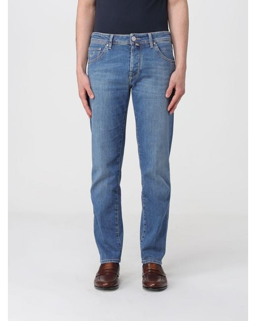 Jacob Cohen Blue Stretch Denim Slim Fit Jeans for men