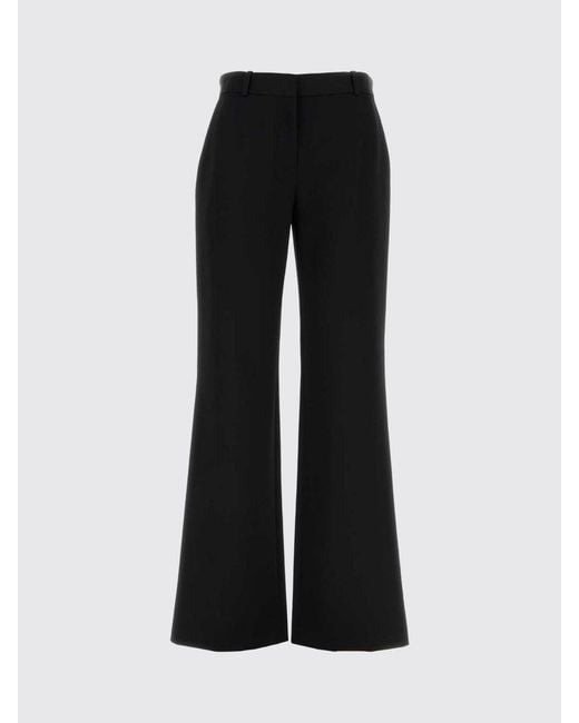 The Row Blue Lind Flared Wool Trousers With Mid-Rise Waist And Belt Loops