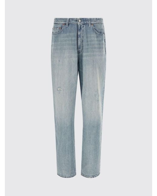 MM6 by Maison Margiela Blue Straight-Leg Distressed-Effect Cotton Denim Jeans for men