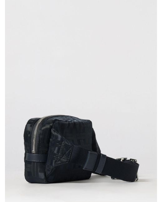 KENZO Black Printed Polyester Belt Bag for men
