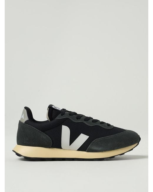 Veja Black Rio Branco Leather-Trimmed Alveomesh And Suede Sneakers for men