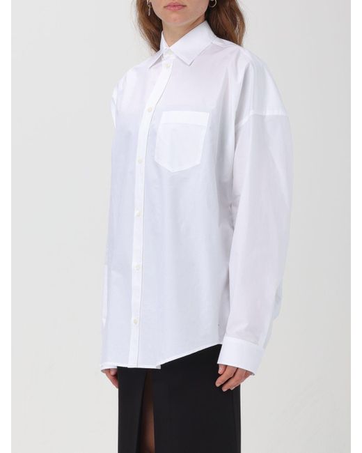 Camicia oversize di cotone di Balenciaga in White
