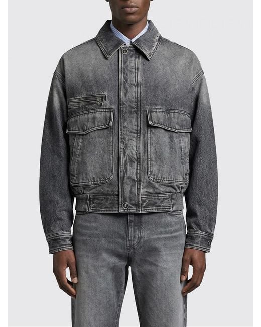Versace Gray Denim Jacket for men