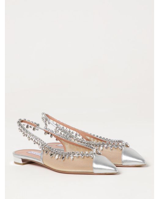 Aquazzura Natural Flat Shoes