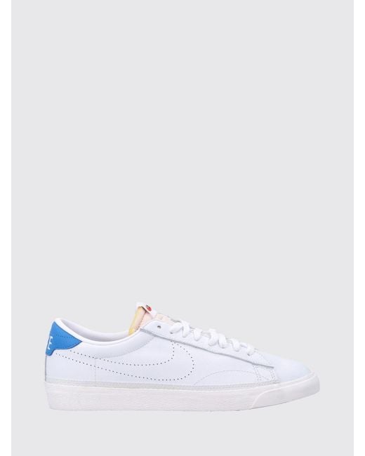 Nike White Tennis Classic Ac Smooth Leather Sneakers With Perforated Swoosh for men