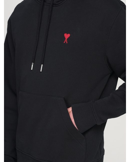 Sudadera De Algodón Con Logo AMI de hombre de color Blue