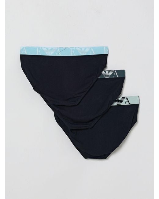 Emporio Armani Blue Set Of 3 Briefs for men