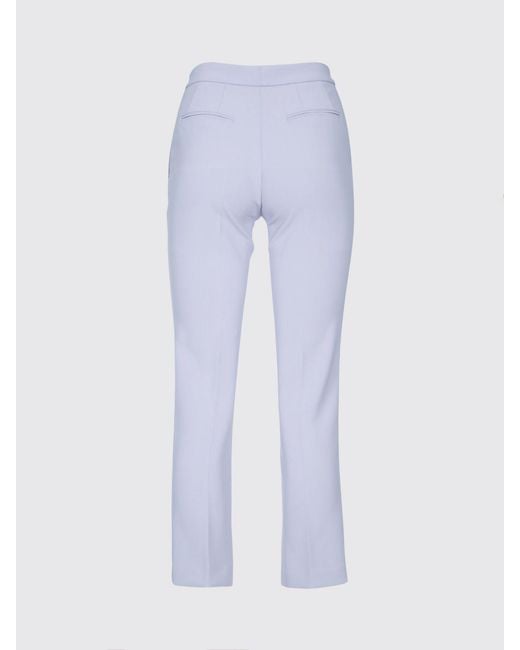 Elisabetta Franchi Purple Crêpe Cropped Pants