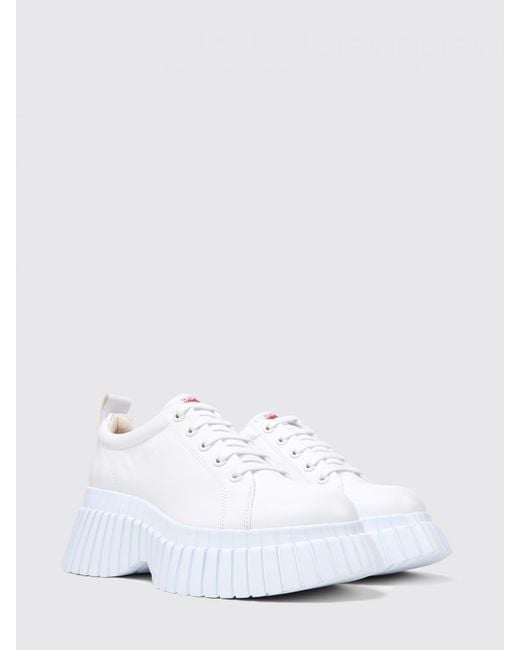 Camper White Pix Bcn Leather Sneakers